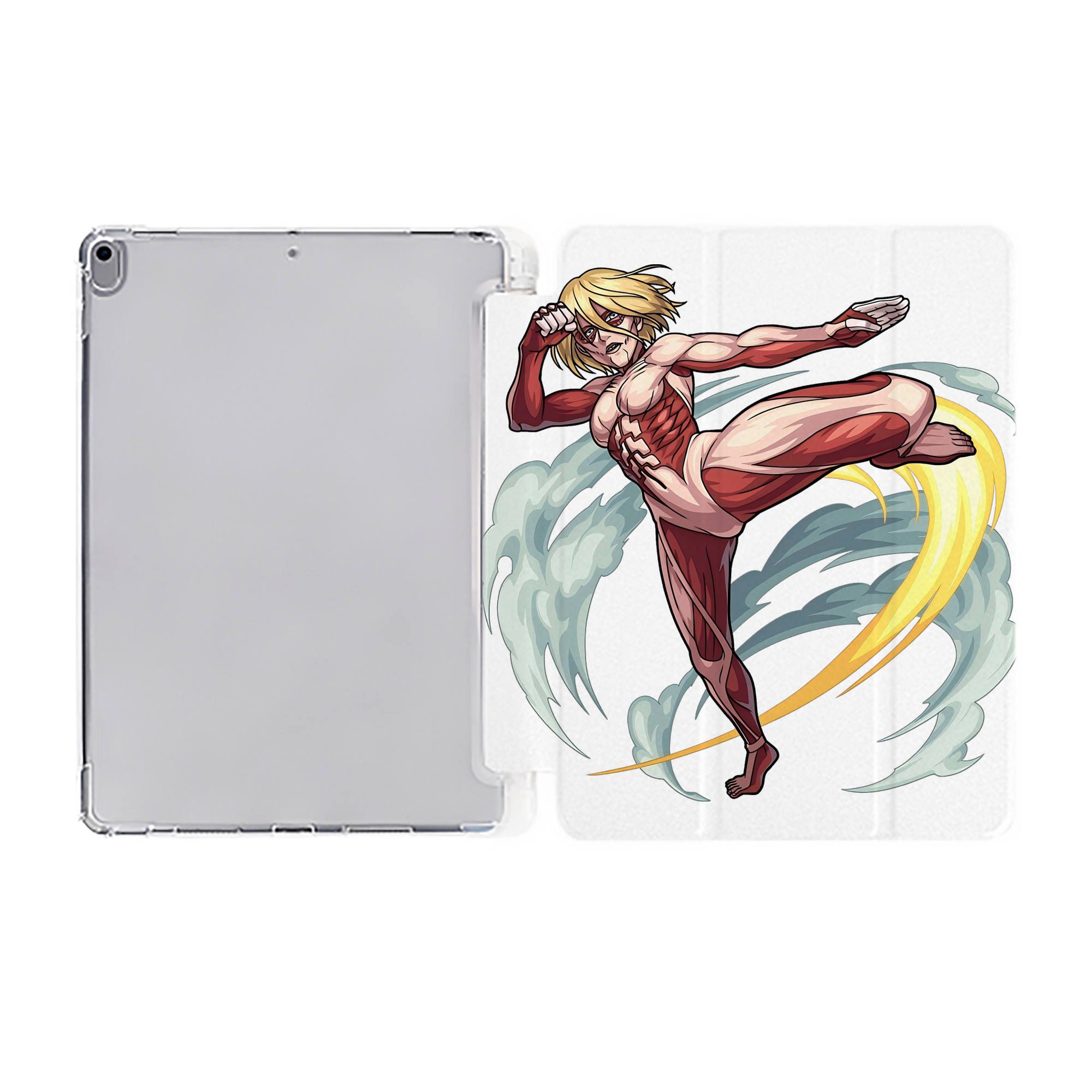 （画像用） 進撃の巨人 Attack on Titan IPad ケース ペン収納付き 三つ折りスタンド PUレザー×シリコン 対応機種9.5/10.5/10.9インチ